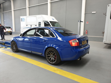 Audi S4 undergoing ITV import test in Murcia